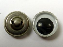 Wackelaugen, schwarz weiss,  16 mm, zum Annhen, Kunststoff